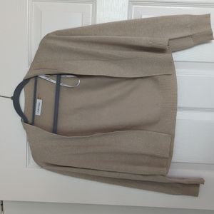 Tan Calvin Klein cardigan, size medium